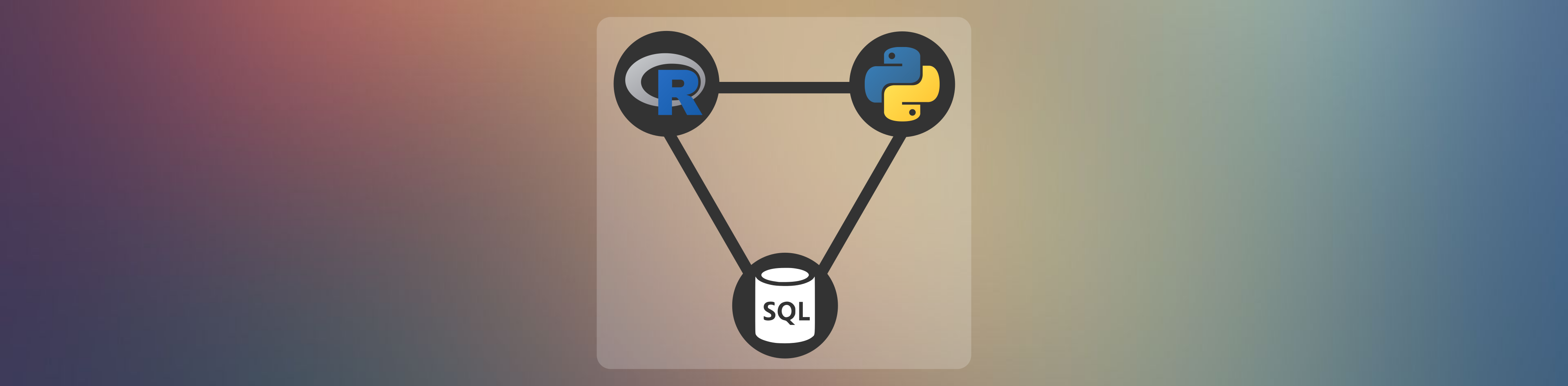 Image contains R, Python, and DB logo